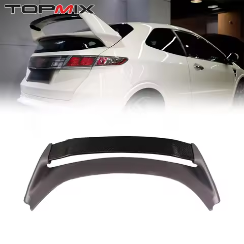 For Honda 2007-2010 Civic Type-R FN2 Mu-Style Carbon Fiber Rear Trunk Spoiler
