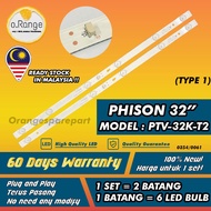 PTV-32K-T2 PHISON 32" LED TV BACKLIGHT(LAMPU TV) PHILISON 32" INCH LED TV BACKLIGHT PTV32KT2 32KT2 P