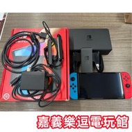 【NS中古主機】【二月份剛購買，保固內】SWITCH OLED 主機 紅藍色 ✪中古二手✪嘉義樂逗電玩館