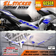 Striping aerox new old 155 transparent sticker nvx racing motif tiland yamaha nvx vietnam 4a