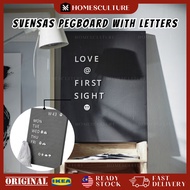 SVENSAS Pegboard With Letters Notice Board Memo Board Display Board Bod Pepaku dengan Huruf