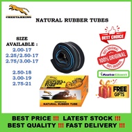 TAYAR TUBES GETAH SEMULA JADI CHEETAHKING 2.00-17, 2.25-17, 2.50-17, 2.75-17, 2.50-18, 2.75-21, 3.00