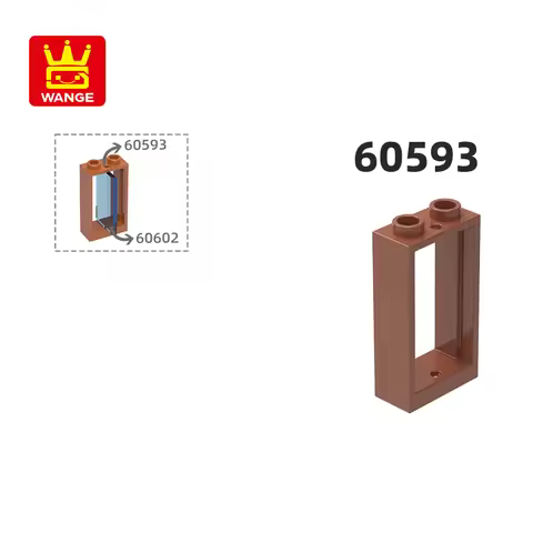 Wange 60593 100g/73Pcs 1X2X3 Window frame Building Blocks MOC House Accessories Compatible with Bric