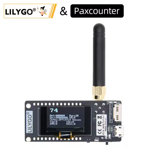 LILYGO® Paxcounter LoRa V2.1_1.6.1 ESP32 433/868/915MHZ 0.96 Inch OLED SD Card Bluetooth WIFI Module