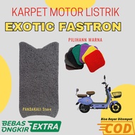 Alas kaki karpet sepeda motor listrik Exotic Fastron