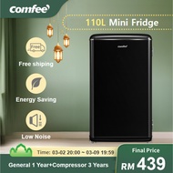Comfee Retro 110L Single Door Fridge - Quiet Operation Energy Efficient - Small Household Essential