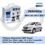 Philips New Ultinon Essential LED Bulb Gen2 6500K H4 Set for Perodua Myvi 2st 2011-2017