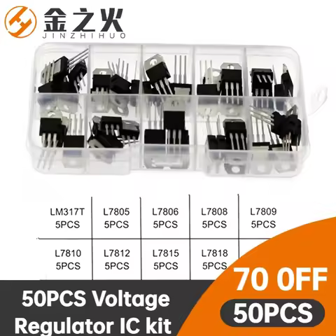 50PCS Voltage Regulator IC kit LM317T L7805CV L7806CV L7808CV L7809CV L7810CV L7812CV L7815CV L7818C