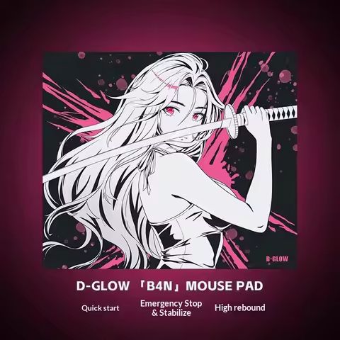 D-GLOW B4N Gaming Mousepad FPS Smooth and Speed Mouse Pad Skin-friendly Skidproof For CSGO APEX Valo