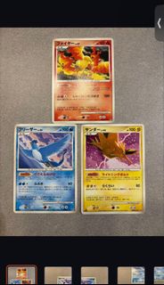 1st Edition!!【日版 PTCG】A品 Pokemon經典三聖鳥套組（急凍鳥/閃電鳥/火焰鳥）DP系列 舊卡