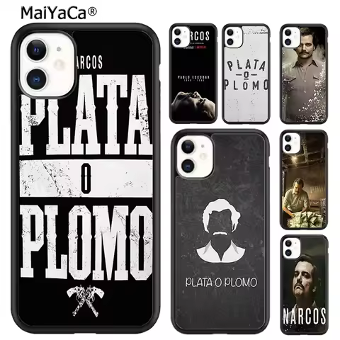 Plata O Plomo Narcos Pablo Escobar Silver Or Lead Phone Case For iPhone 16 15 14 plus XR XS 11 12 13