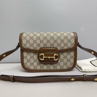 Gucci 1955 老花馬鞍包 焦糖色 中號