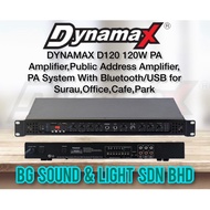 DYNAMAX D120 120W PA Amplifier,Public Address Amplifier, PA System With Bluetooth/USB for Surau,Offi