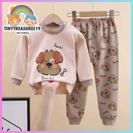 Tinytreasures19 Nb-5yrs old Longsleeve Pajama Pure Cotton Set for Girl Boy Kids OOTD Sleepwear