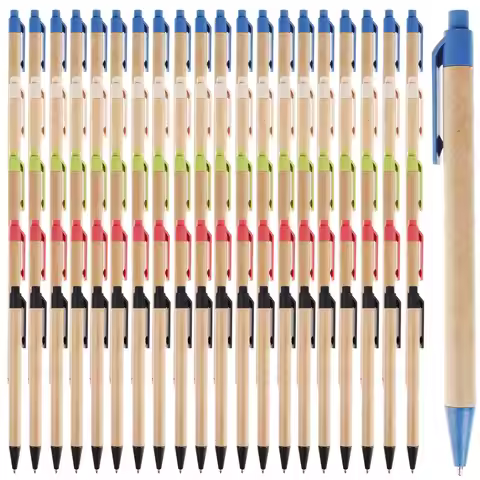 10PCS ECO Recycled Paper Ball Pen Paper Eco-friendly Ballpoint Pen Office School Supplies