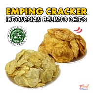 👩🏻‍🍳【HOT】Fried Emping Crackers 👩🏻‍🍳 Halal Handmade Crispy Spicy Belinjo Keropok Indonesia 👩🏻‍🍳 Foodmania