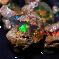 ** Natural Fire Opal Rough Stone Opal Australian Colorful Treasure Mineral Crystal Ore Teaching Spec