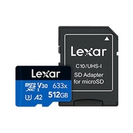 Lexar 633x microSDXC UHS-I A2 U3 512G Memory Card LSDMI512BB633A