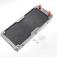 240mm Aluminium Computer Radiator Water Cooler 18 Tube Straight Mouth CPU Heat Sink Exchanger Black Industrial Row