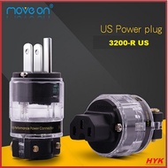 Move On 3200-R US Power Plug Audiophile Power Connector HIFI Audio Grade Power Plug DIY Mains Power 