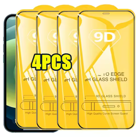 4PCS Full Cover Protective Glass For Realme C21 C21Y C25 C25S C3 8 Pro 7 6 5 3 3i 5i 5s 6i 6s 7i 8i 