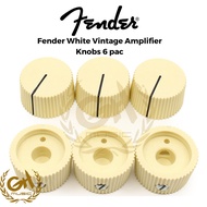 Fender White Vintage Amplifier Knobs 6 packs | Kenop Amplifier Fender