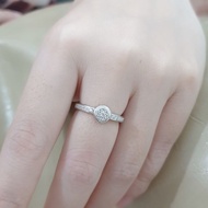 Ring Jewelry Authentic 925 SilverWanita 925 Silver Ring with White Gold Plating