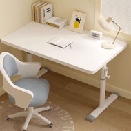 White 升降書枱 Height-Adjustable Computer Desk 電腦枱 電腦桌 升降桌 辦公枱 Table 辦公桌 Office Desk 書桌 升降可調節 學習桌 寫字檯 手搖