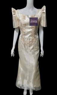 Modern Filipiniana Long Gown Barong Dress Quality Embroidered