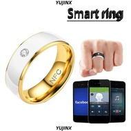 YUJINX NFC Smart Ring, Stainless Steel Wearable Connect Finger Digital Ring, Intelligent Multifuncti