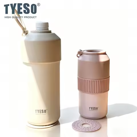 Tyeso 1000ML Portable Insulated Cold Drink Bottle High-Performance Lightweight Tumbler Large Capacit