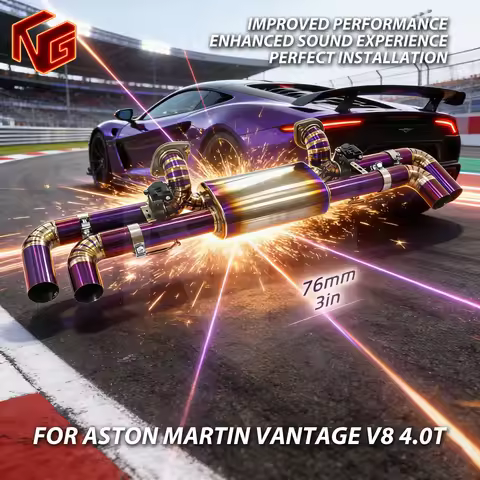 ING electronic Valve Ti/SS304 Muffler Catback for Aston Martin Vantage V8 4.7L Engine Race Auto Muff