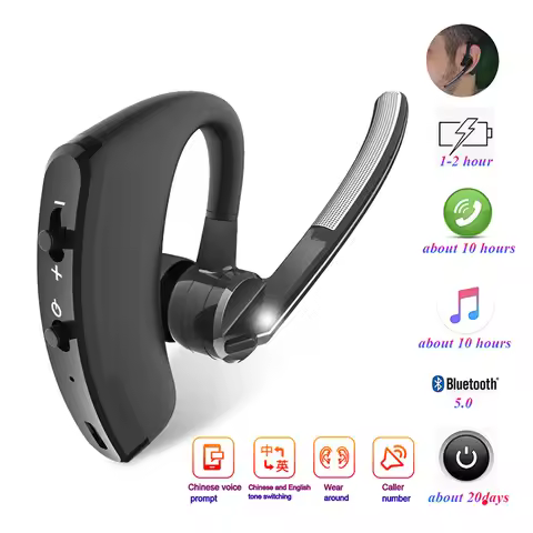 Single digital display wireless bluetooth headset general business noise reduction 5.0 bluetooth hea