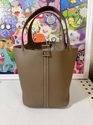 全新 Hermes Picotin 22 大象灰銀扣 etoupe phw tc