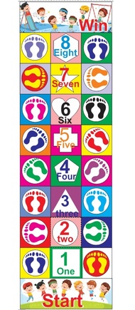 Jumping mat 4in1 Thảm nhảy bước chân thảm vận động học số màu sắc hình học tiếng anh