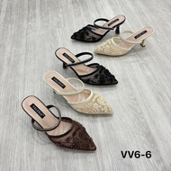 Valerie 5cm lace mules heels 36-40 VV6-6