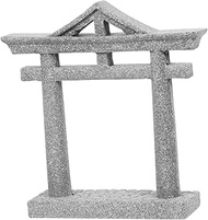 garden micro landscape torii gate aquarium bonsai figurines miniature shrinefigurine torii miniature ornaments shinto altar shelf gate mini torii gate model Japan Stone betta fish