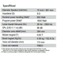 ACR PA 113156 sw SPEAKER FABULOUS 15 inch