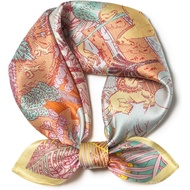 Gift Wrapping x Square Small Neck Scarf Men 53.34cm Scarf with 53.34cm Mulberry Silk Pocket Scarf La