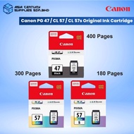 ☇✥[100% ORIGINAL] Canon PG-47 (15ML) CL-57 (13ML) CL-57s (8ML) Ink Cartridge/ PG47 CL 57 CL 57s Canon E410 E470 E4270 E4