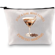Beg Solek Kosmetik XYANFA Espresso Martini Hadiah Espresso Martini Untuk Wanita Beg Berzip Hadiah Es