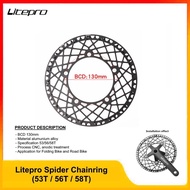 Litepro Spider Chainring 53T 56T 58T Original Black