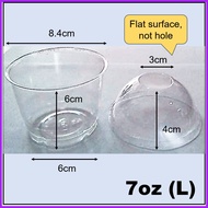 100pcs - PP Clear Round Container with Dome/ Flat Lid 4oz 7oz 8oz Ice Cream Cup Cup Cake