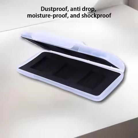 6 in 1 Transparent Mini SD Memory Cards Protective Case Waterproof Plastic Card Holder EVA Foam Anti