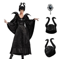 NEW Black Witch Costume Halloween Party Show Costume Export Game Uniform Maleficent Anime Cosplay Ha