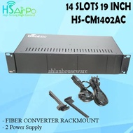 HSAIRPO 14 SLOTS 19 INCH 2AC 2U FIBER CONVERTER RACKMOUNT