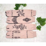 kaos kaki jempol motif hena panjang sebetis 6pasang