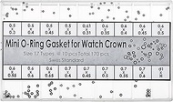 awpt-004 Mini O-Ring Set for Crowns, Waterproof Gasket Set, 17 Sizes, 170 Piece Set, Size: 0.02 x 0.