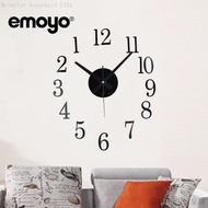 Diy diy Mute Wall Sticker Acrylic Time Backflow Mirror Digital Wall Clock Creative emoyo Counterclockwise Decorative Clock
