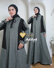 ADIBAH DRESS BY DE BUTIQUE/ GAMIS LINEN/ BAJU MUSLIM DEBUTIQUE/ DRESS GAMIS KOTAK KOTAK